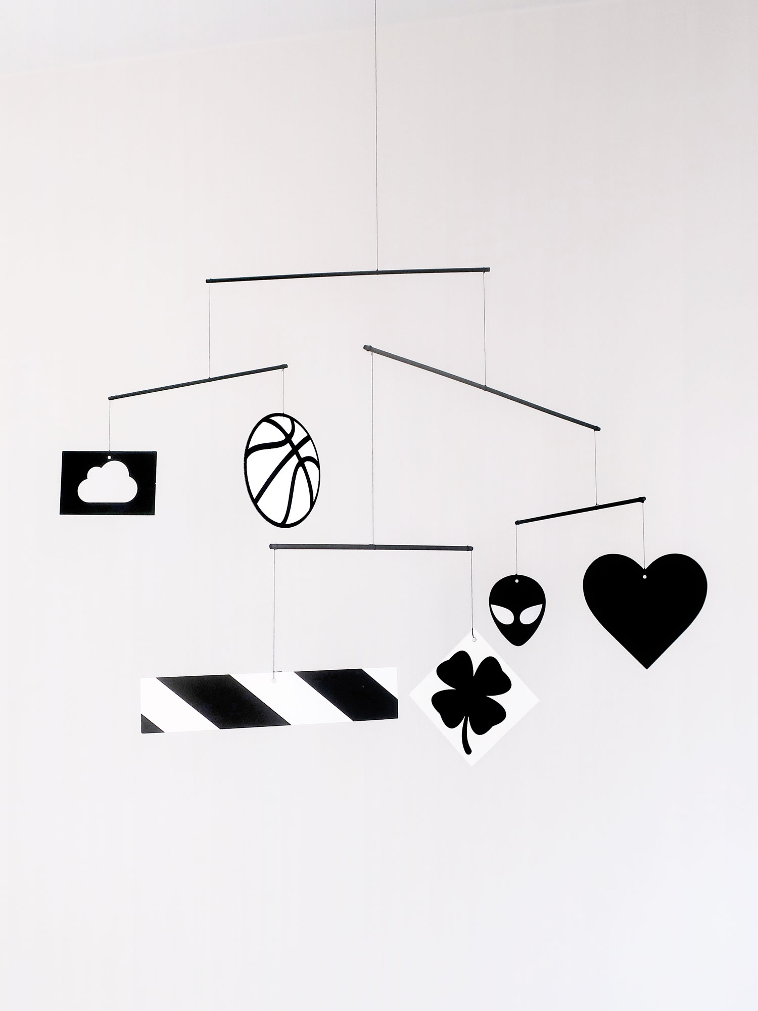 Claude Closky, ‘Blue Orange Purple Red Yellow Green,’ 2023-2025, Paris: Editions Arcay. Mobile, double-sided screen printing on white Kappa cardboard, Displayline, double-sided coated print, white, semi-matt recycled, GK, 775g/m2, 1mm, painted wood, cotton thread, variable dimenssions. Signed and numbered edition of 80 (+10 AP). 